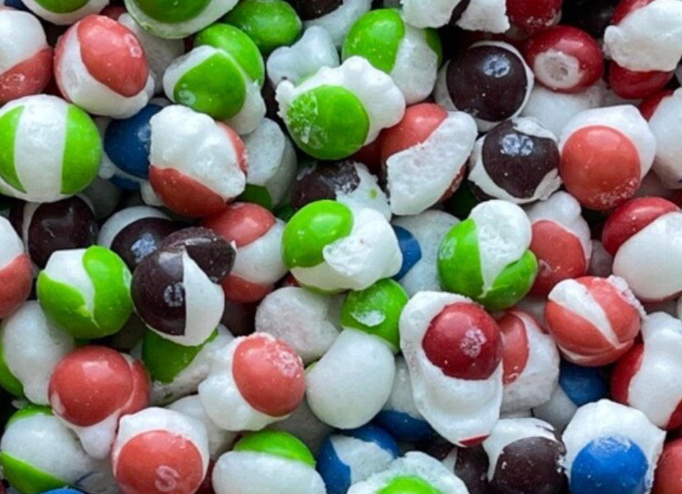 Freeze dried wild berry snot balls