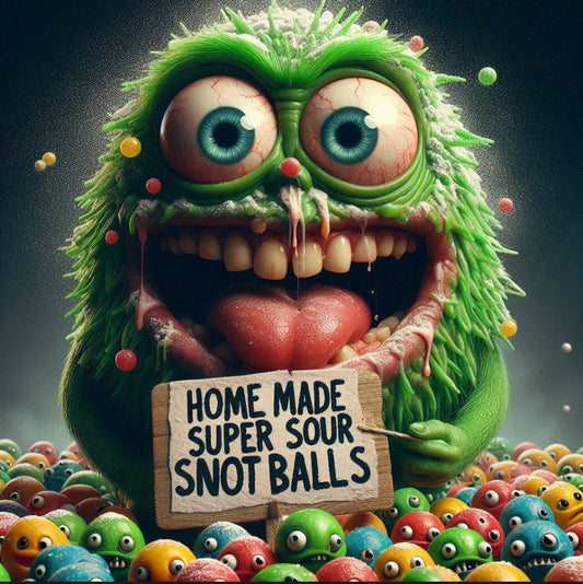 Freeze dried homemade sour snot balls